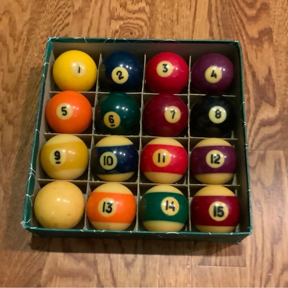 Vintage Aramith Billiard Pool Balls Professional Games Billard's Set Boxed #N1 - Picture 2 of 8